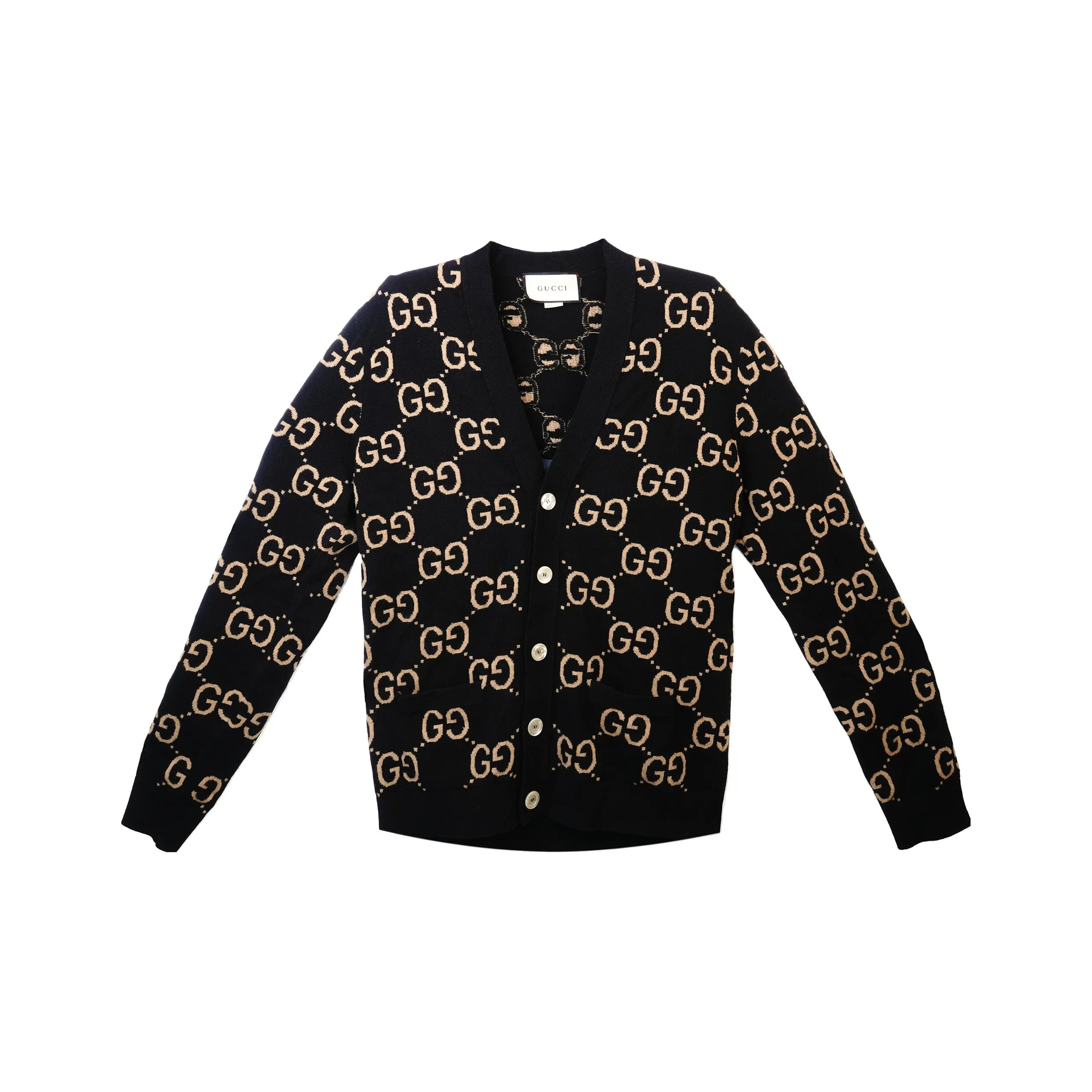 GUCCI Gg Jacquard Button Up Cardigan