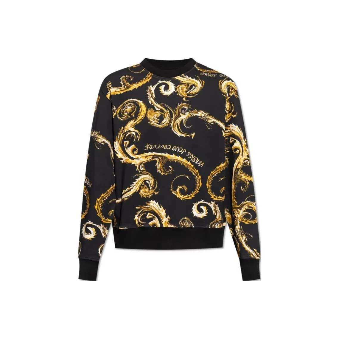 VERSACE JEANS COUTURE Regalia Baroque Print Cotton Sweatshirt
