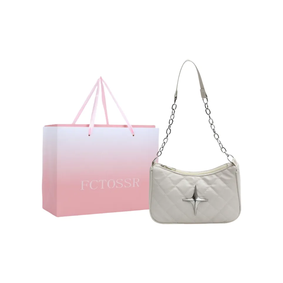 FCTOSSR PU Outing Bag Shoulder Bag Regular Women's Silver Black Khaki