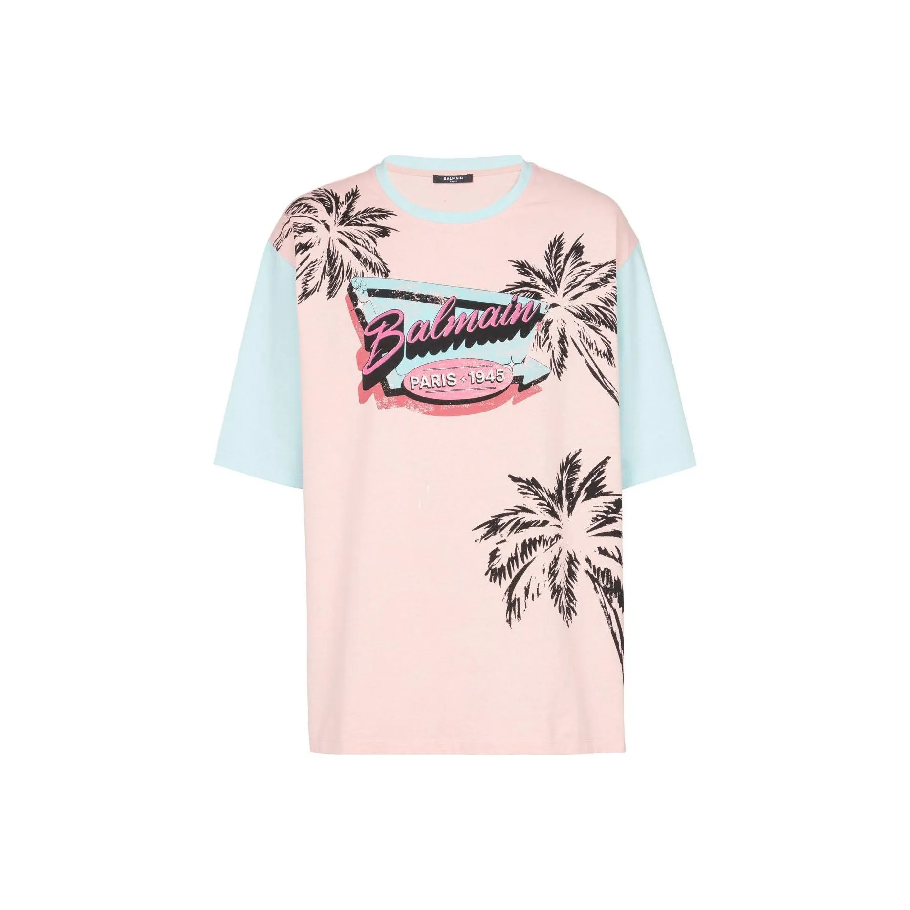 BALMAIN Miami Printed Loose T Shirt