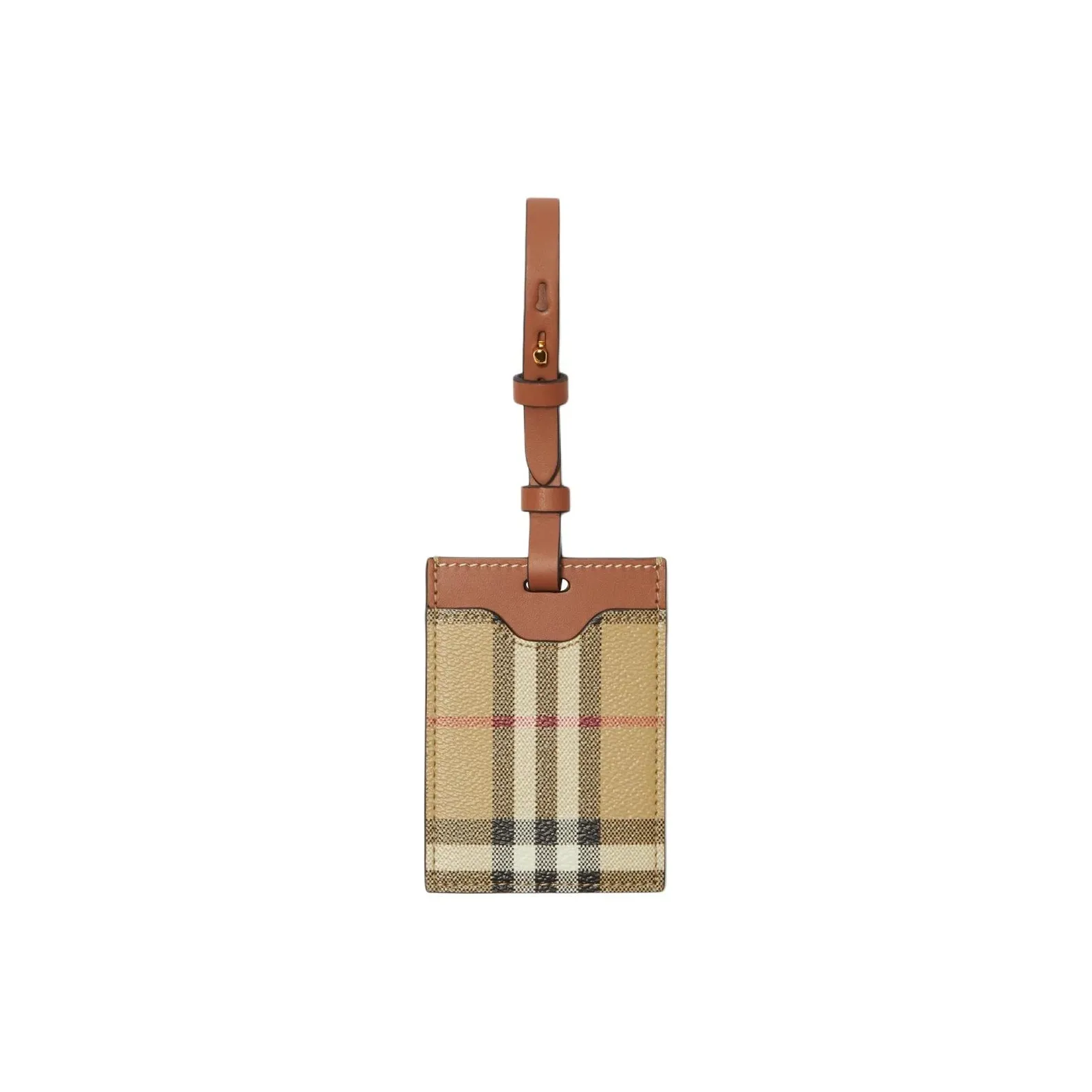 Burberry Polyurethane Luggage Tag Bag Accessory Women's Beige
