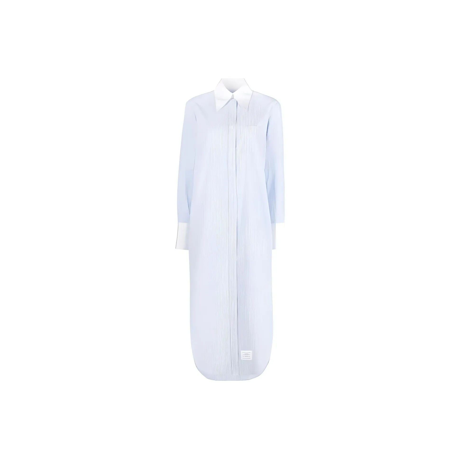 THOM BROWNE Striped Button Up Shirt Dress