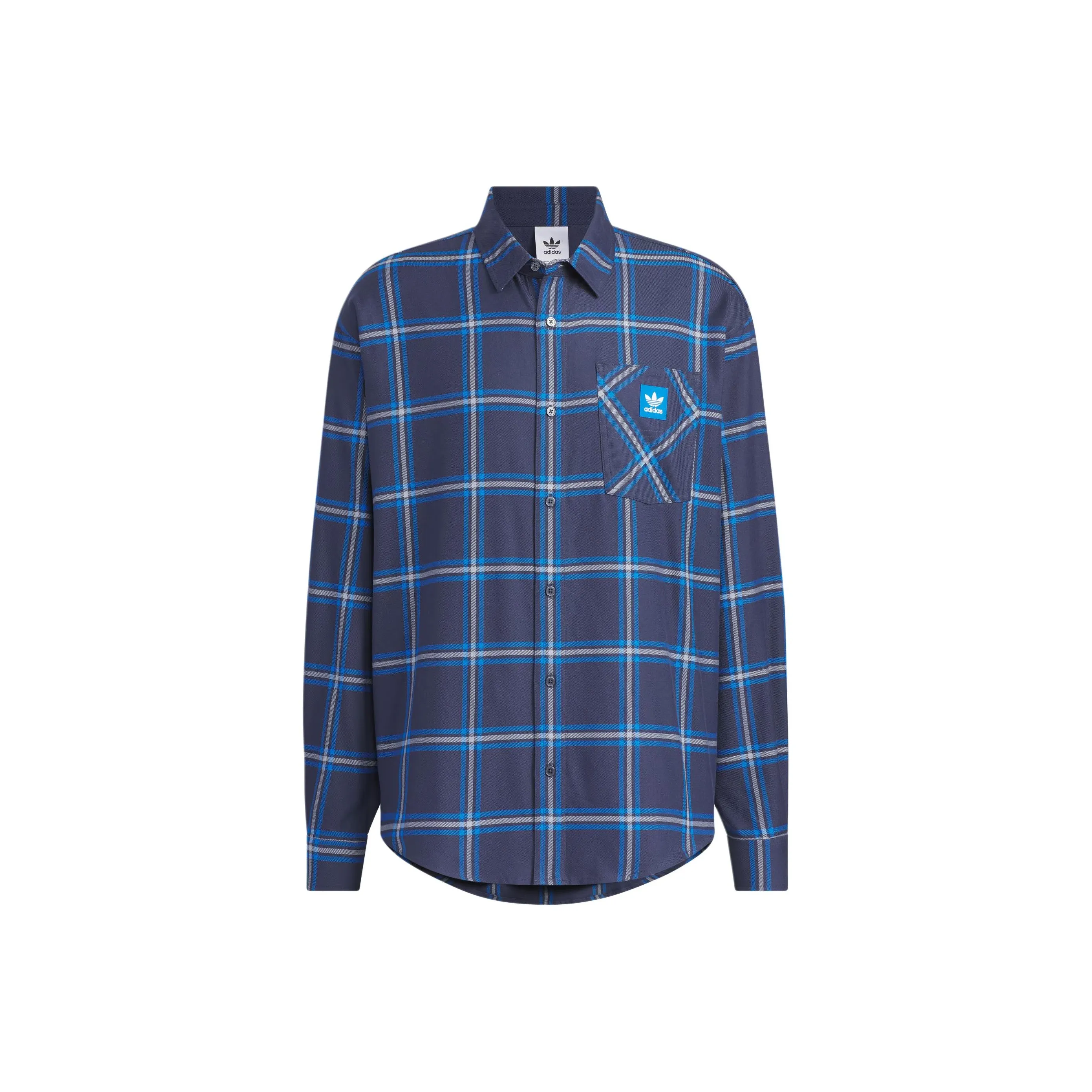 Adidas Originals CITY SKATE FW24 Рубашка Мужская Сине-Серый Bird Перо Синий