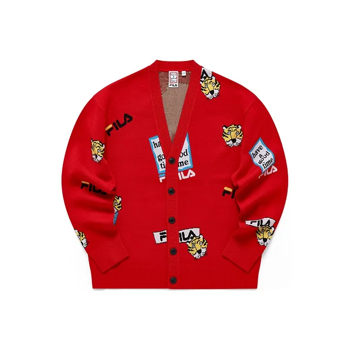 FILA Co Branded Year of the Tiger Collection Свитер Унисекс Легенда Красный