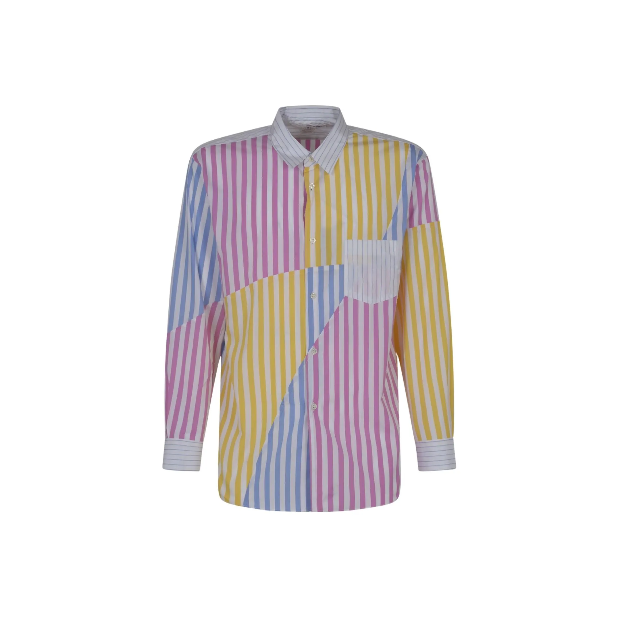 Comme Des Garçons Shirt Striped Panelled Shirt