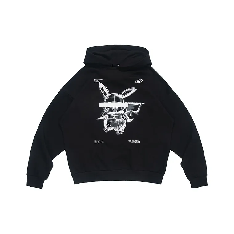 HARSH AND CRUEL Ink Wash Hand Drawn Comic Print Hoodie Unisex