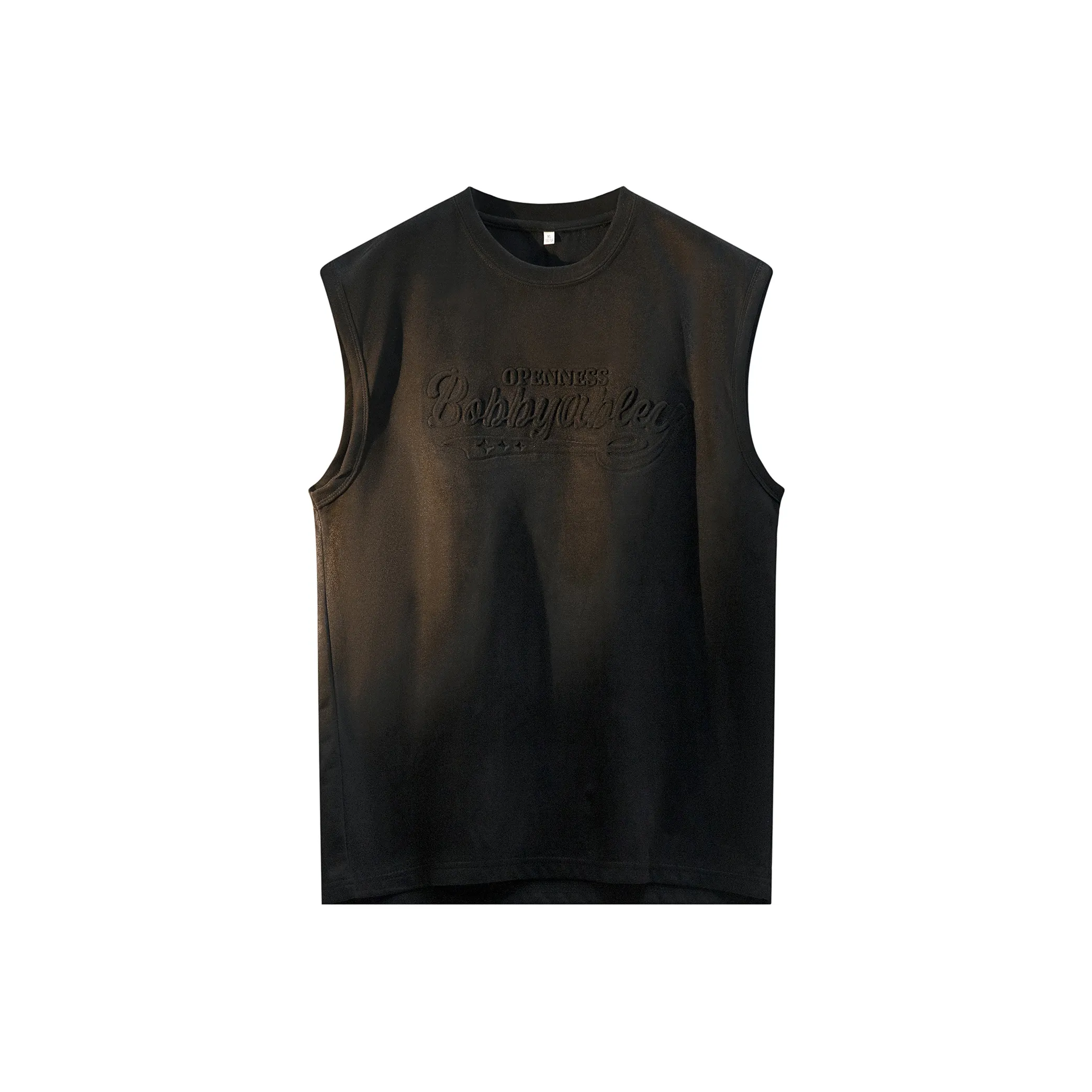 BOBBY ABLEY Свободный крой Повседневный Круглый вырез Влагоотводящий Тяжелый Без рукавов Майка Унисекс