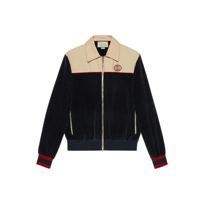 GUCCI Jacket Men's Blue Multicolor