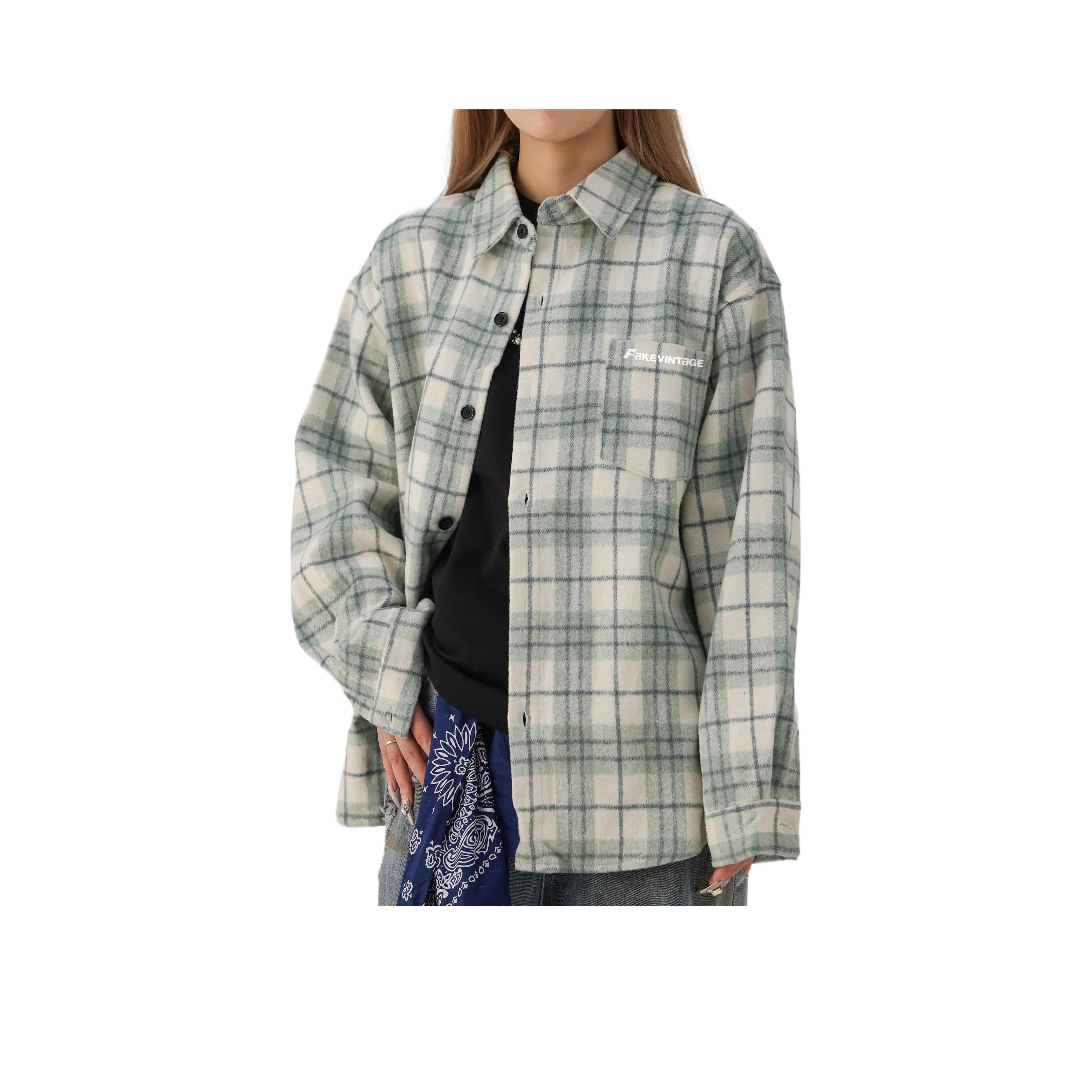 FAKE VINTAGE Shirts Unisex Cyan