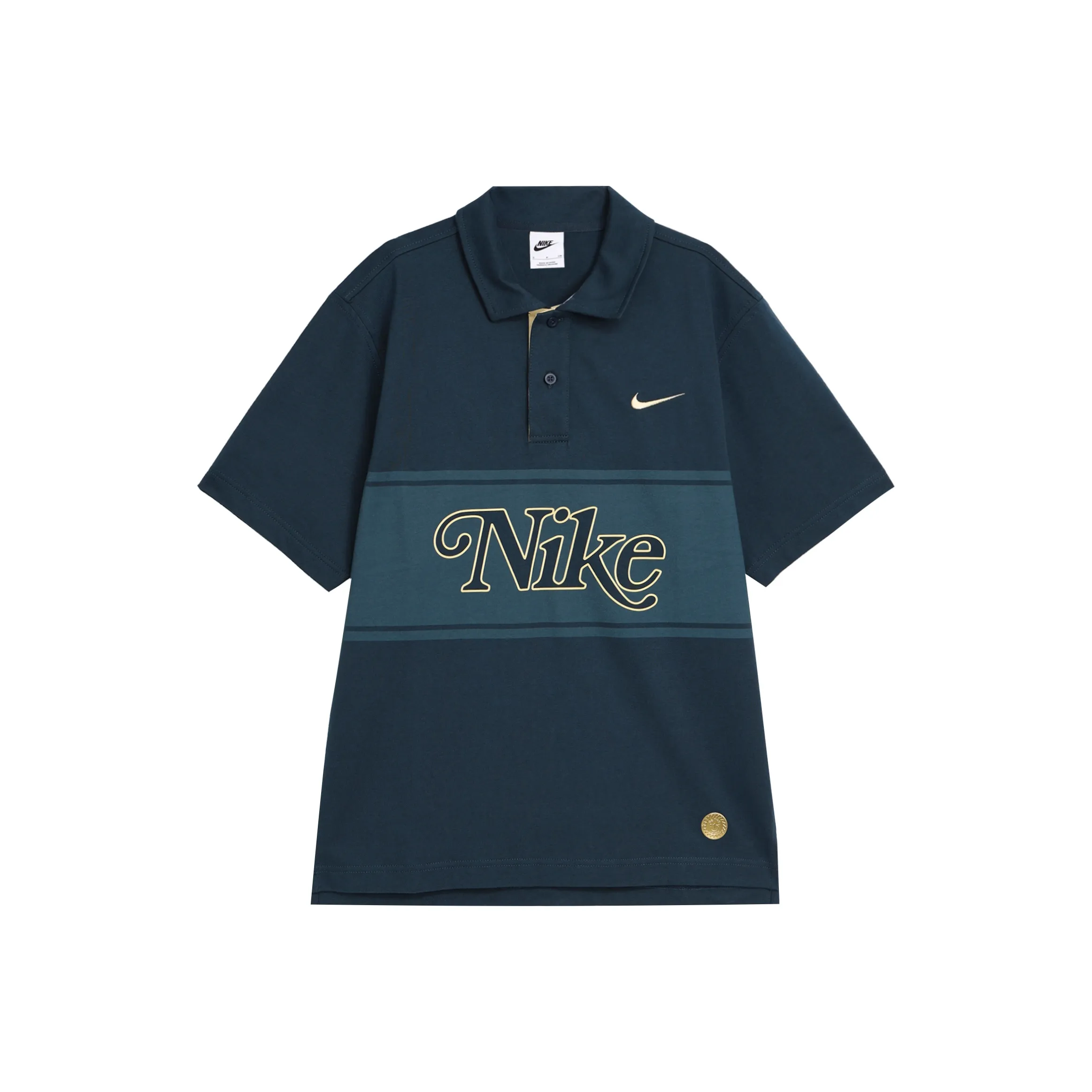 Nike Sportswear Polo Shirt Men's Military Arsenal Deep Sea Blue