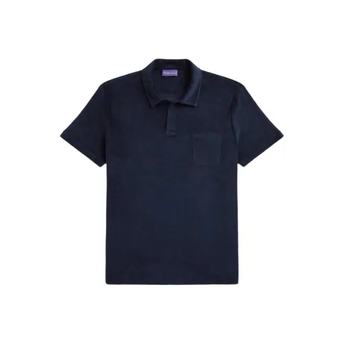 Ralph Lauren Purple Label Мужское поло темно-синего цвета