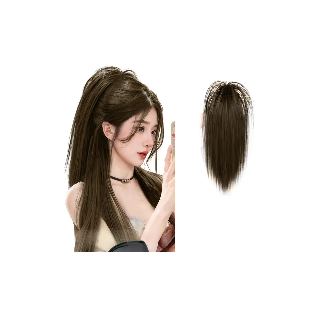 MUYAN Half Za Waterfall Заколка-краб для парика с высокой пышной прической Женские