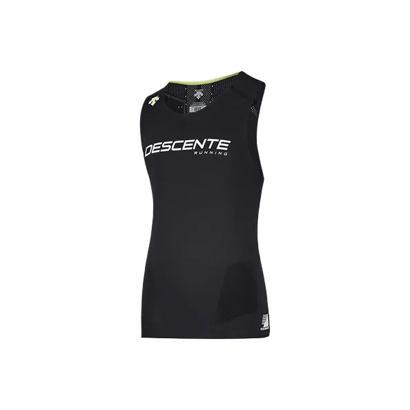 DESCENTE RUNNING Collection Knitted Fabric Sleeveless Sports Shirt Men's
