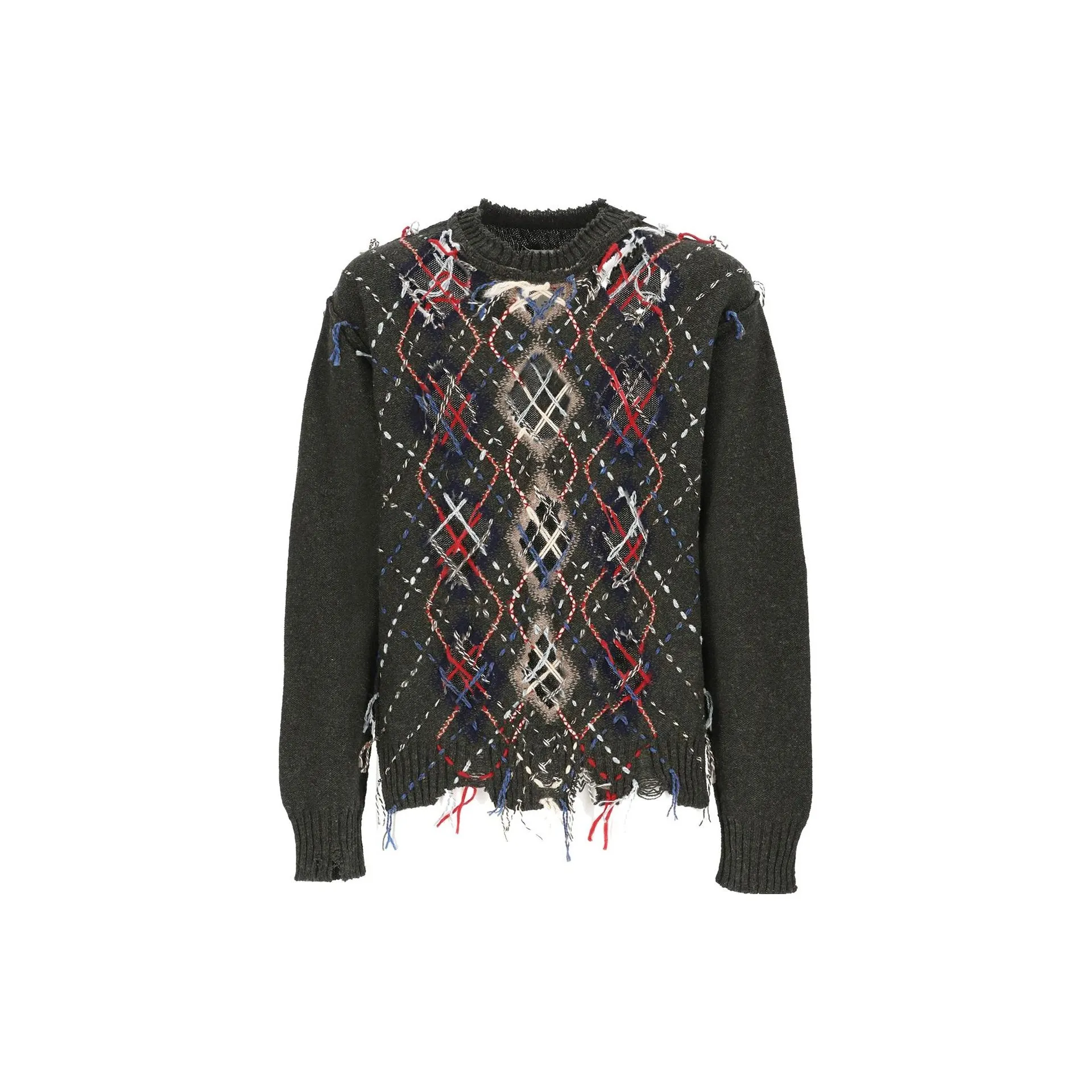 Maison Margiela x PENDLETON FW23 Sweater Unisex Dark Green Stained Walnut
