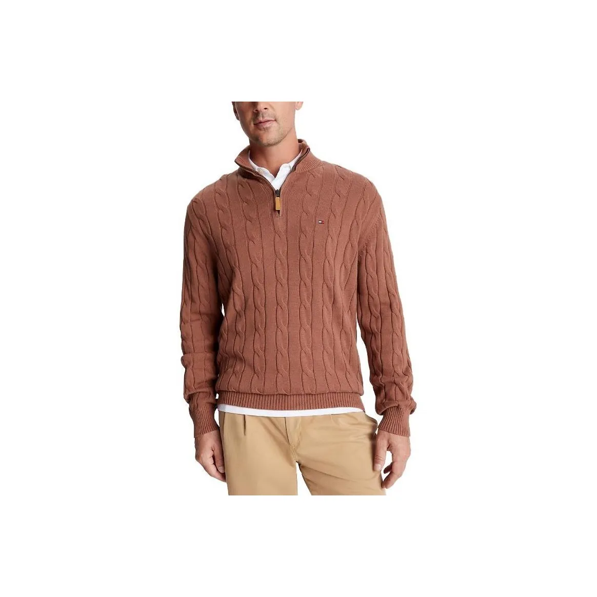 Tommy Hilfiger Свитер Мужской Красный Коричневый