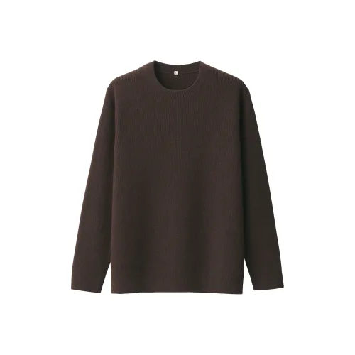 Muji LABO series Темно-кофейный Мужские Свитеры