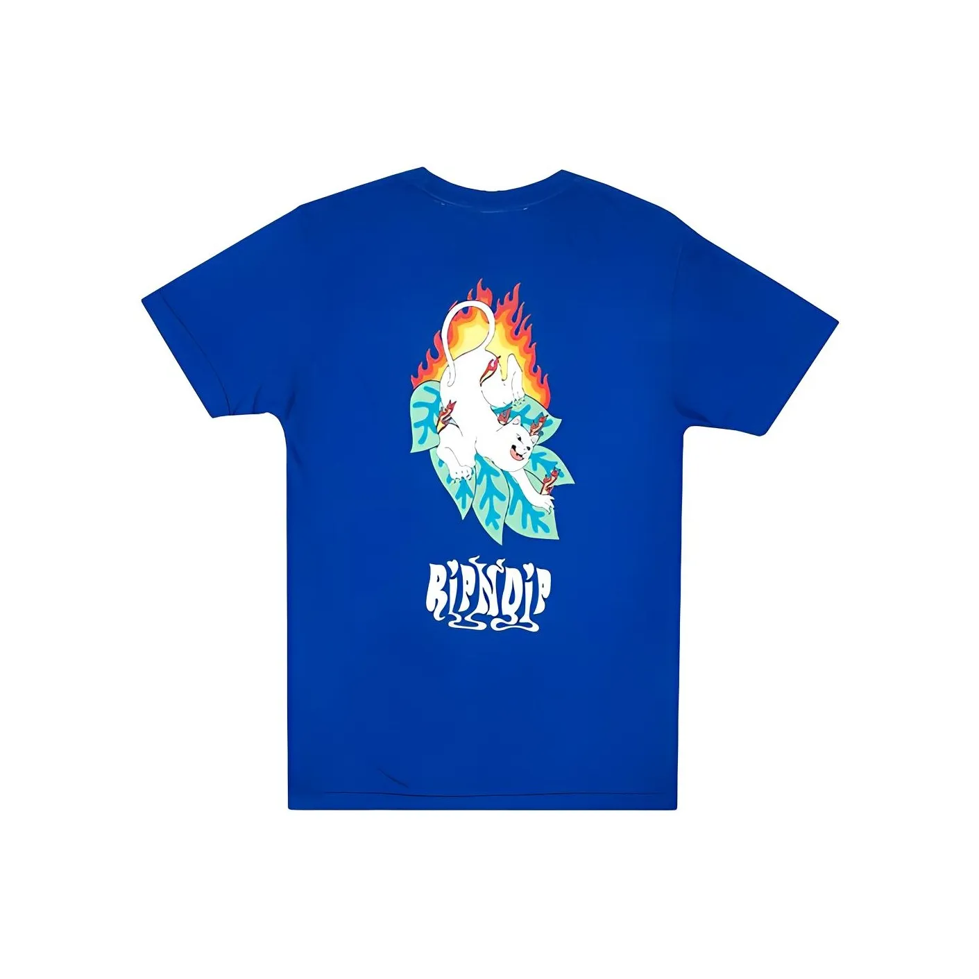 RIPNDIP совместная брендированная футболка мужская королевский синий