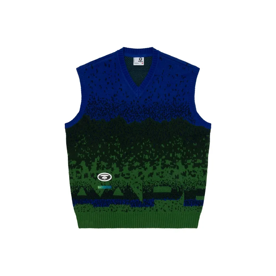 Aape Intarsia-knit Logo Vest
