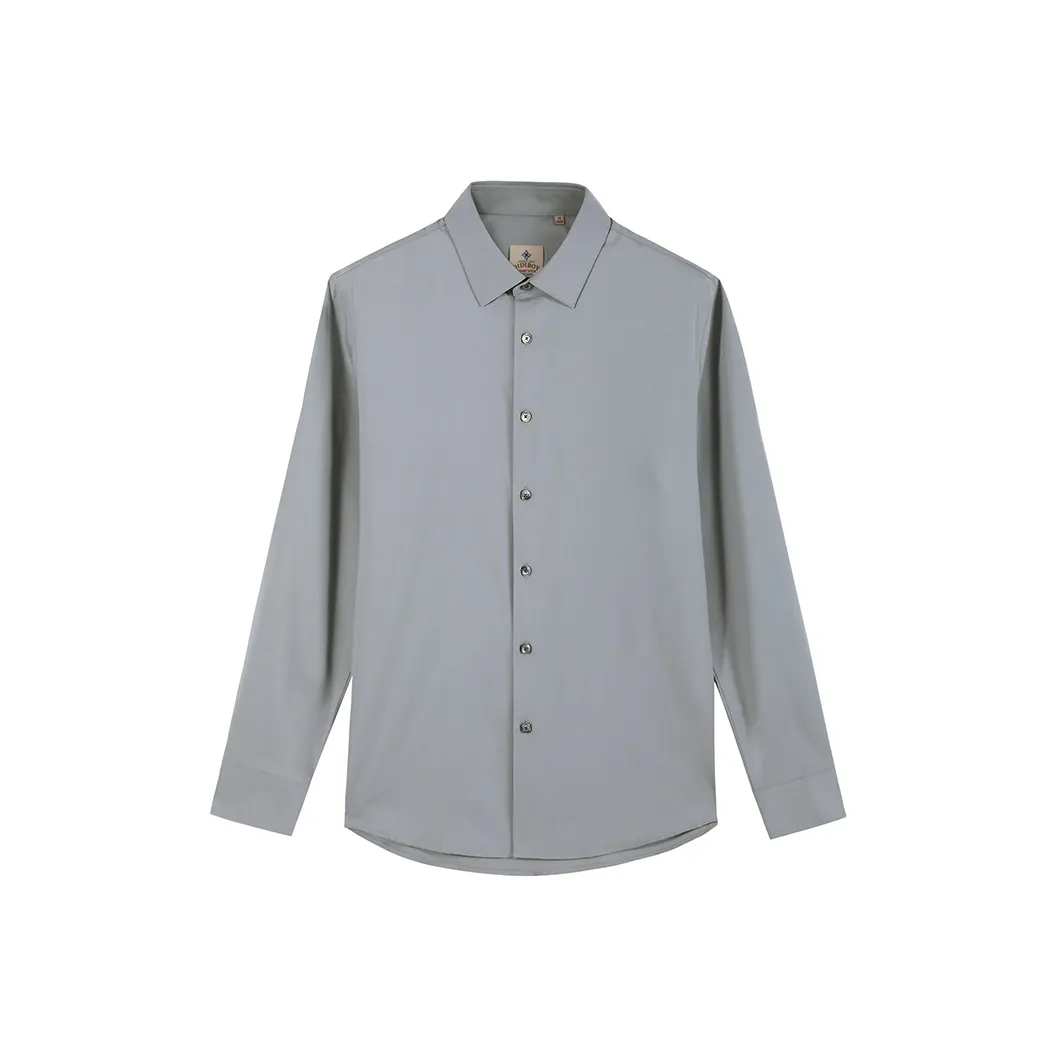 DIDIBOY Длинный рукав рубашка мужская светло-серый