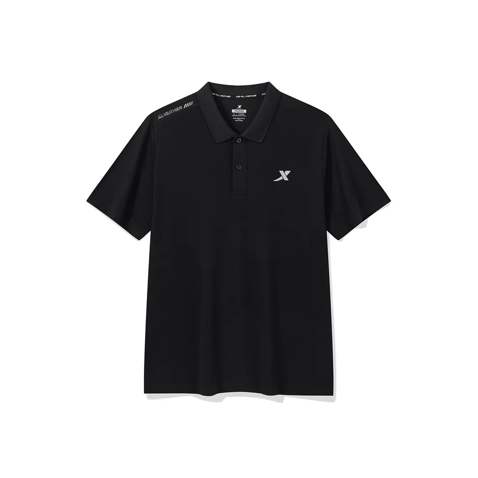 XTEP Polo Shirts Men's Jet Black