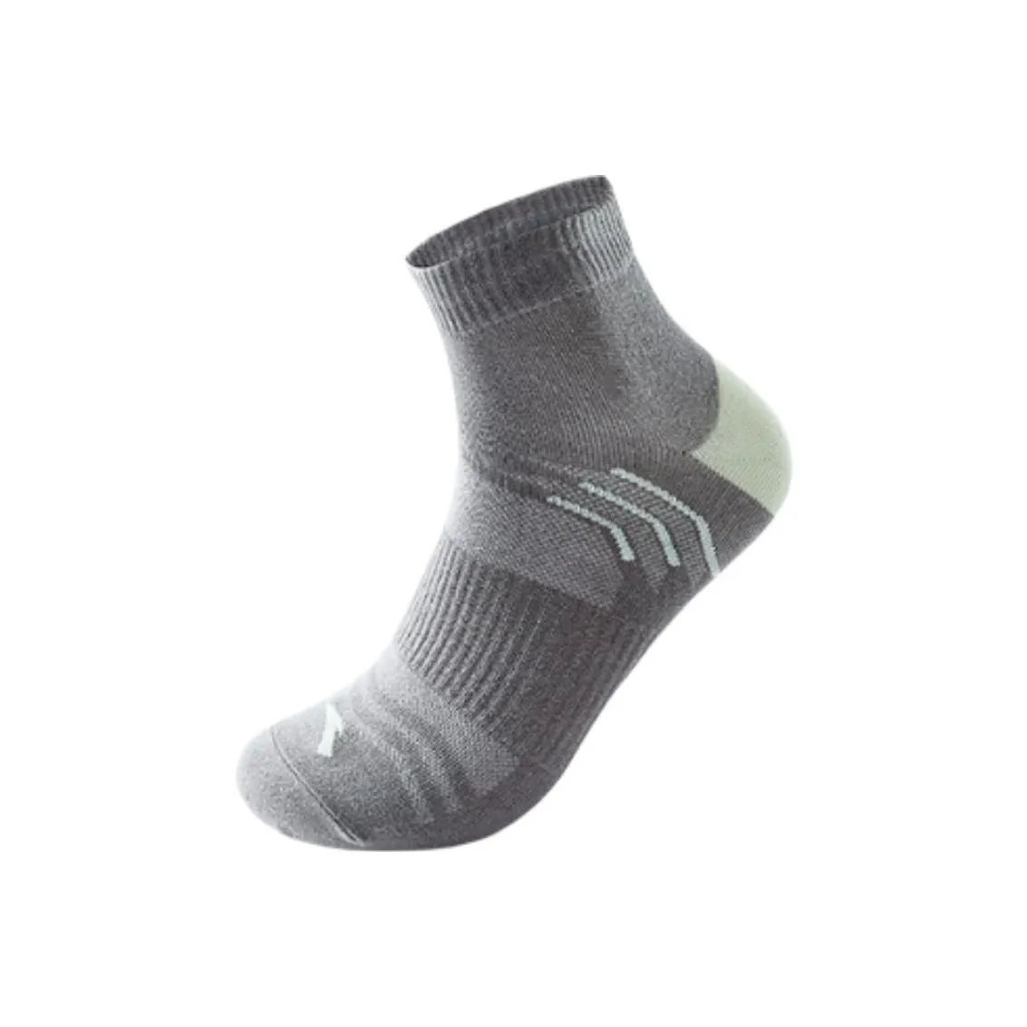 Anta Variety Training Collection Running Socks Unisex 1 Pack Volcanic Gray/Mint Green