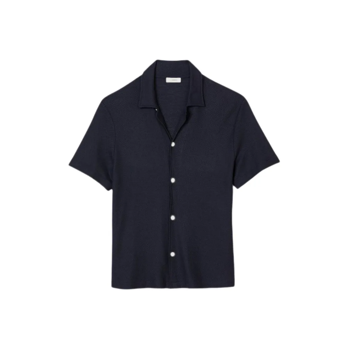 Sandro Camp collar Ribbed knit Shirt