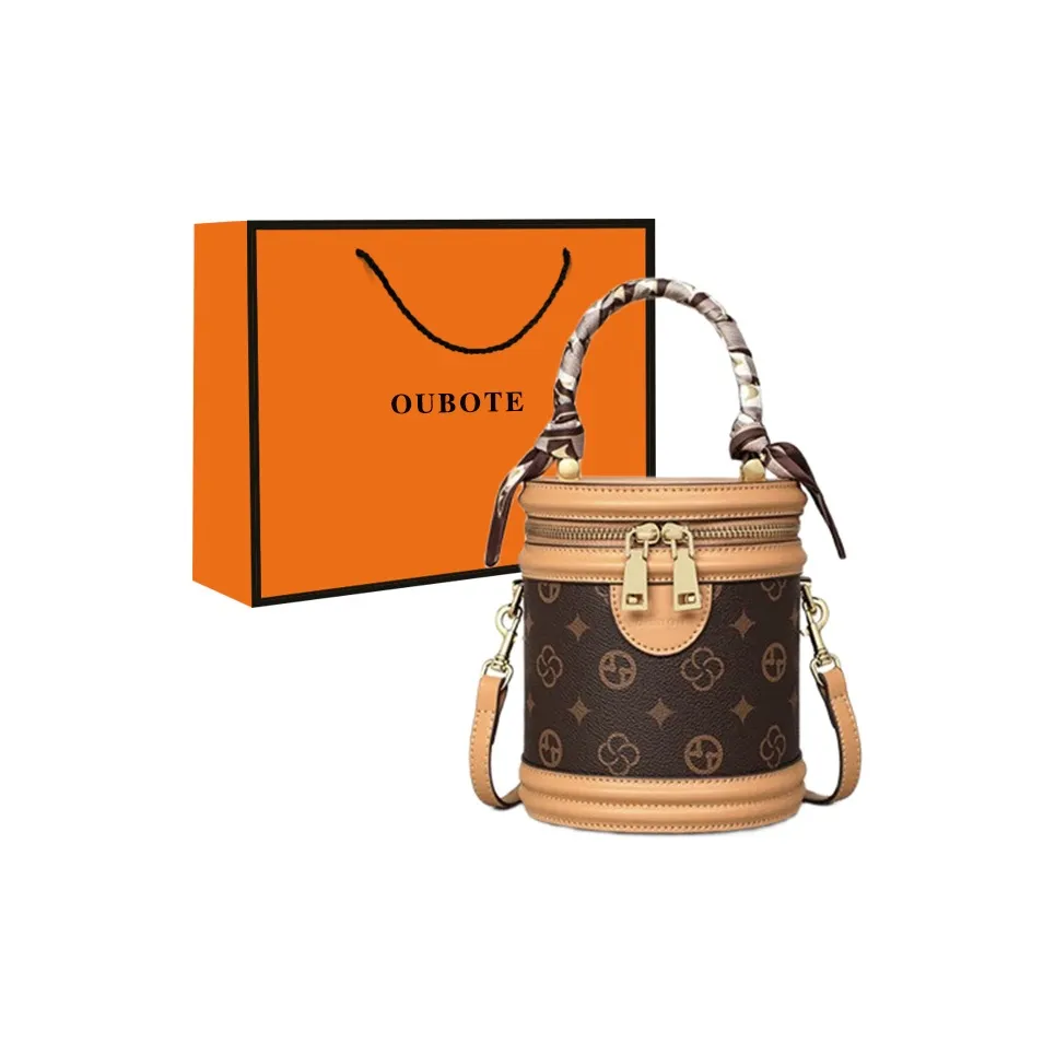 OUBOTE Сумка из синтетической кожи женская хаки и кофе