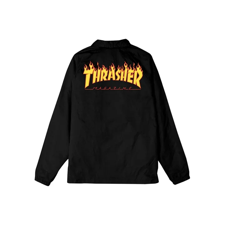Thrasher Куртка Японская версия Унисекс Черный