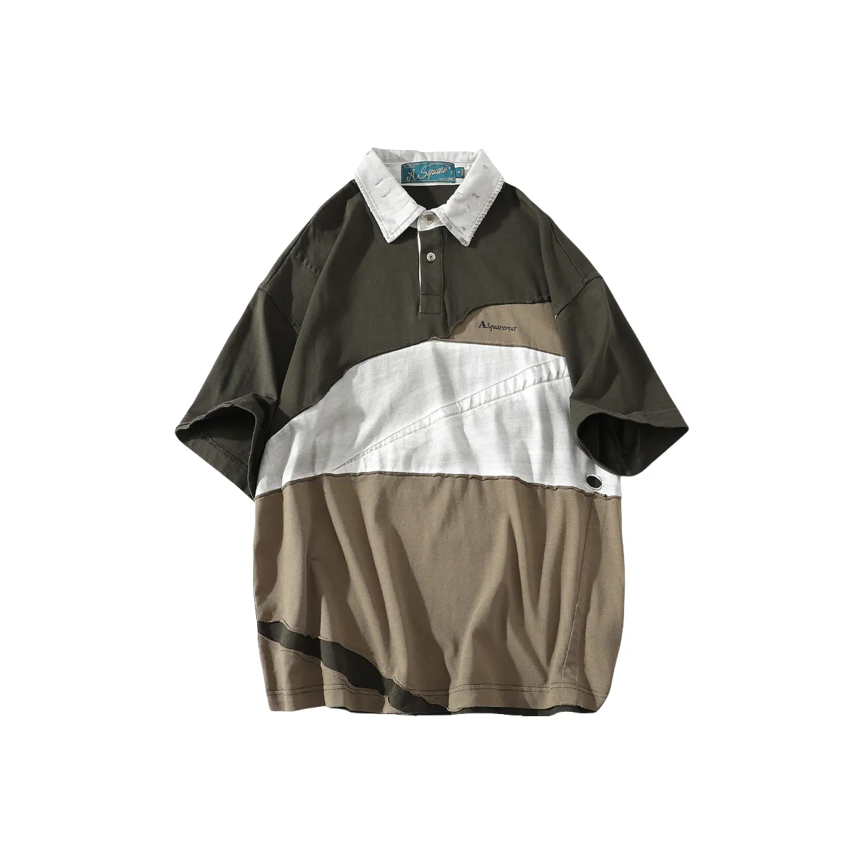 A SQUARE ROOT Поло Унисекс Темно-серый