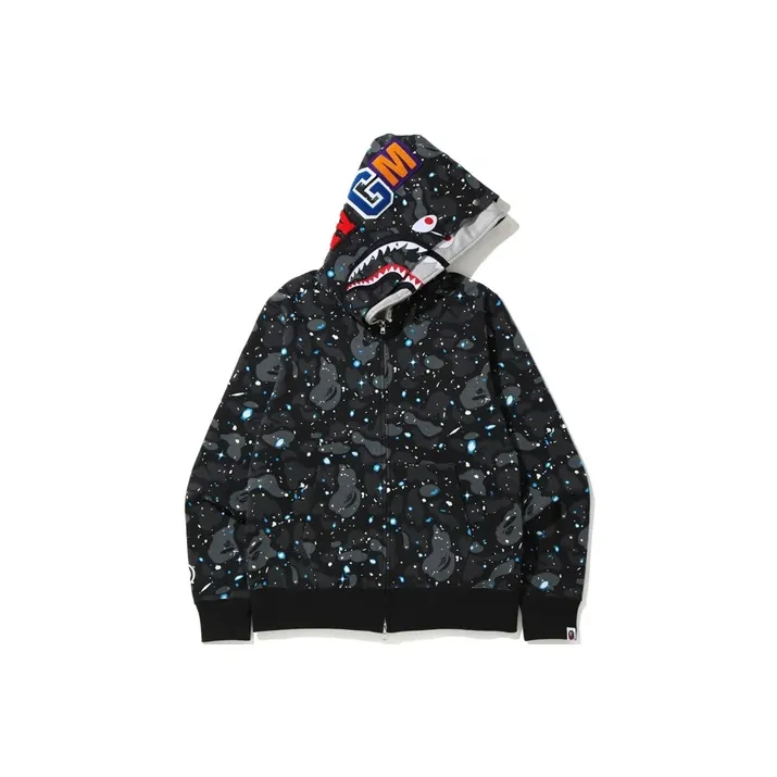 A BATHING APE Space Camo Shark Wgm Full Zip Hoodie