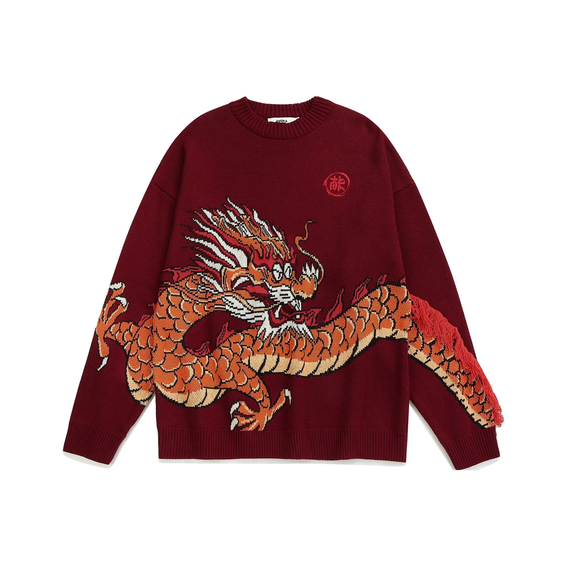 Guuka Year Of The Dragon Series Knitwear Men's Dark Red
