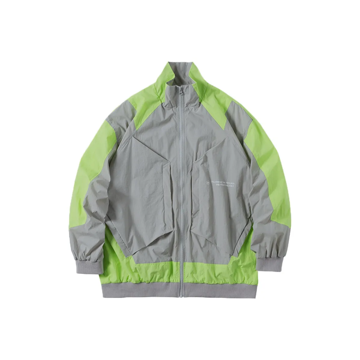 ENSHADOWER Jacket Unisex Light Gray & Neon Green