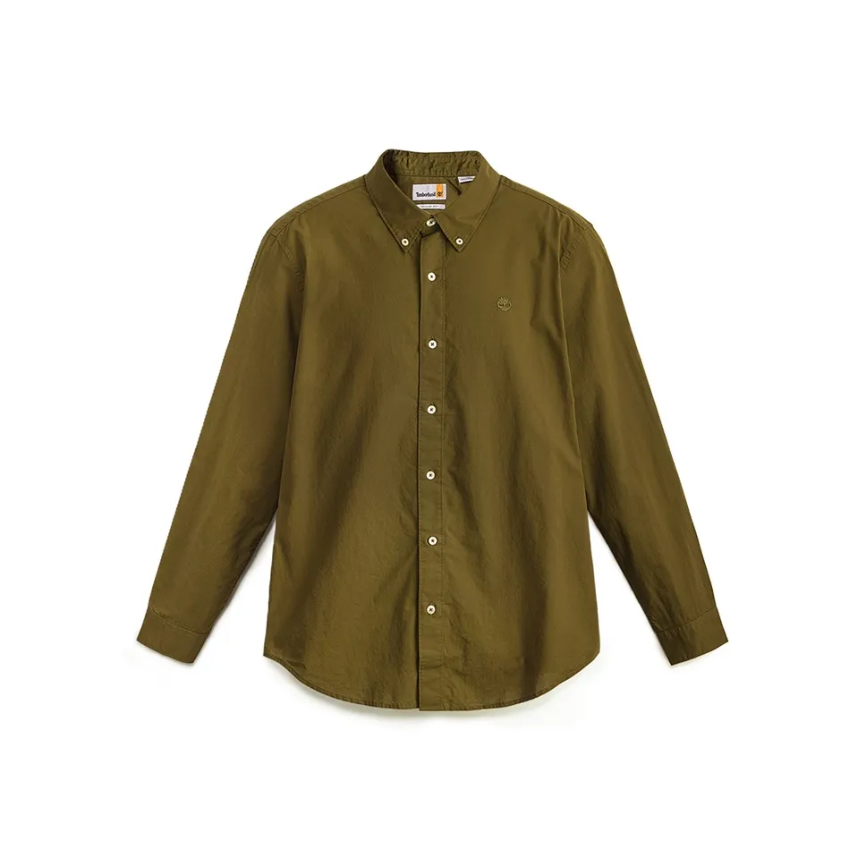 Timberland Рубашка Мужская Темно-оливково-зеленая