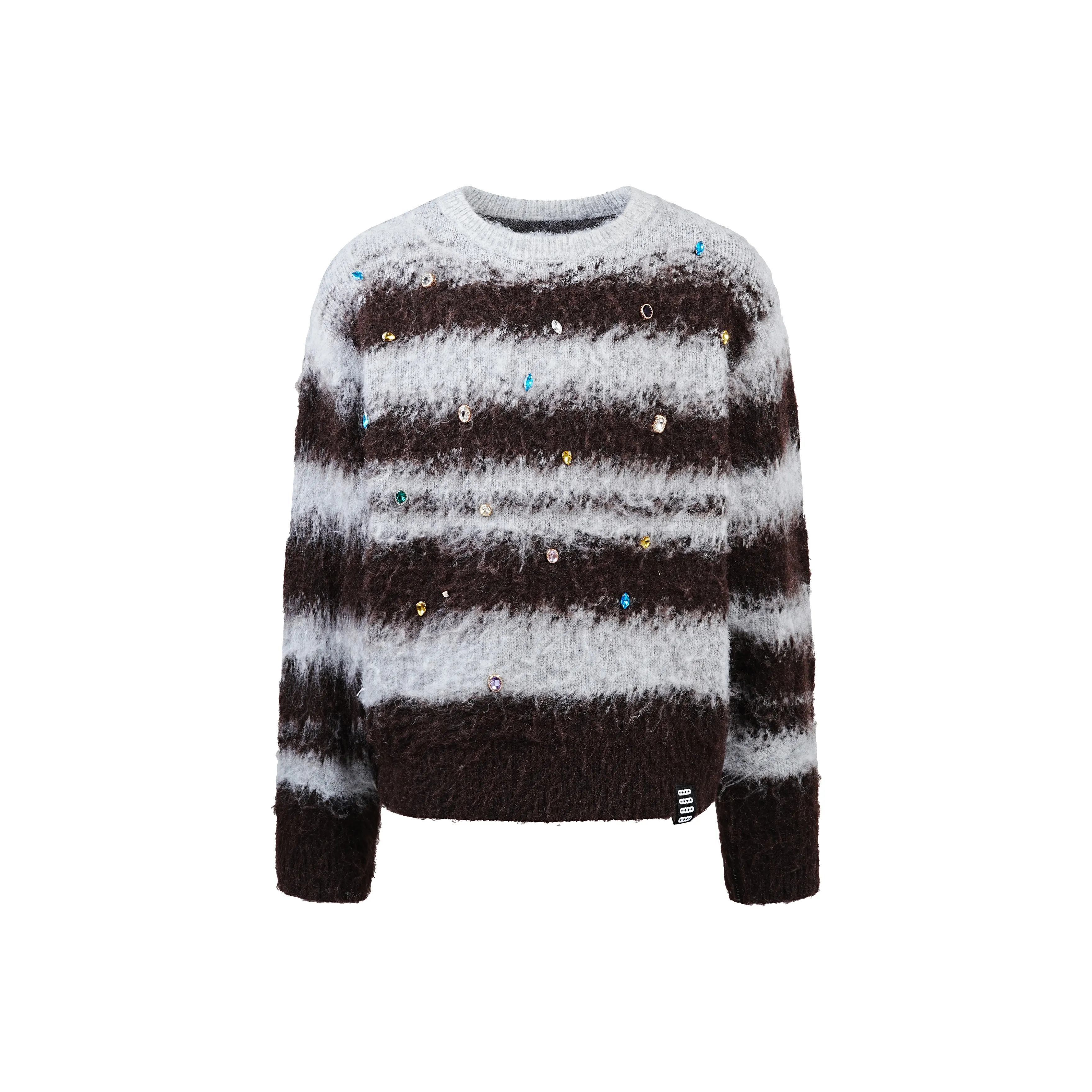 GOODBRAND Свитер Унисекс Белый и Коричневый Альтернативный