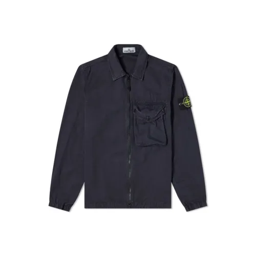 STONE ISLAND Мужские куртки морского синего цвета