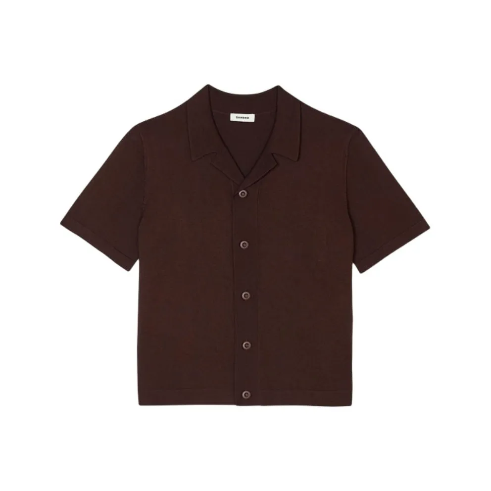 Sandro Черный Коричневый Мужские Рубашки