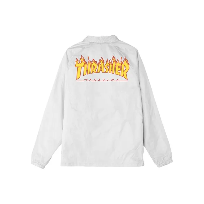 Thrasher Свободный крой Куртка Японская версия Унисекс Белый