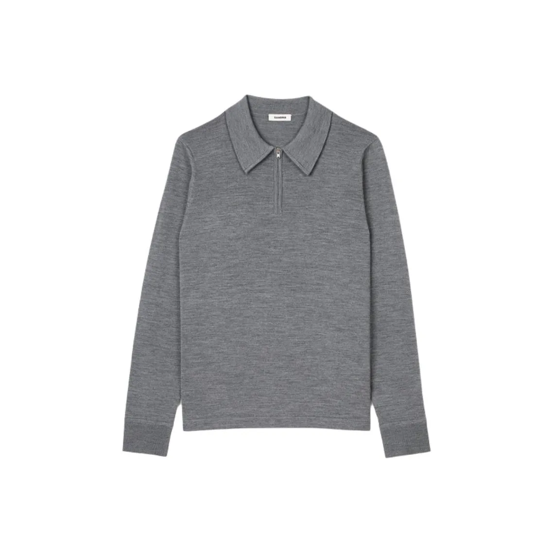 Sandro Zip up Knitted Polo Shirt