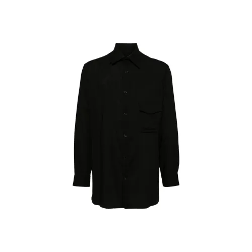 Yohji Yamamoto Pour Homme Черные Мужские Рубашки