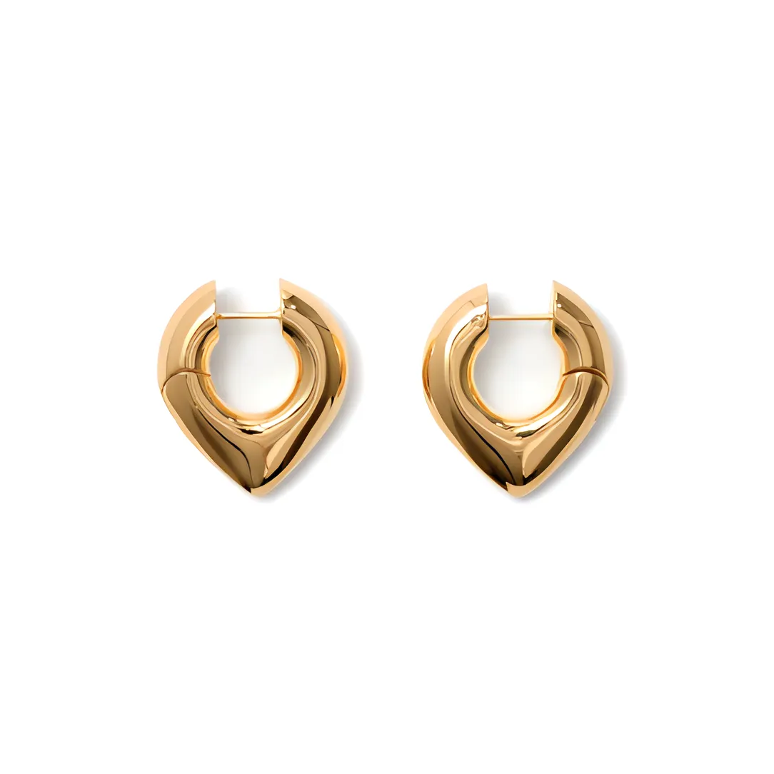Burberry Gold Plated, Sterling Silver Earrings Women's Gold