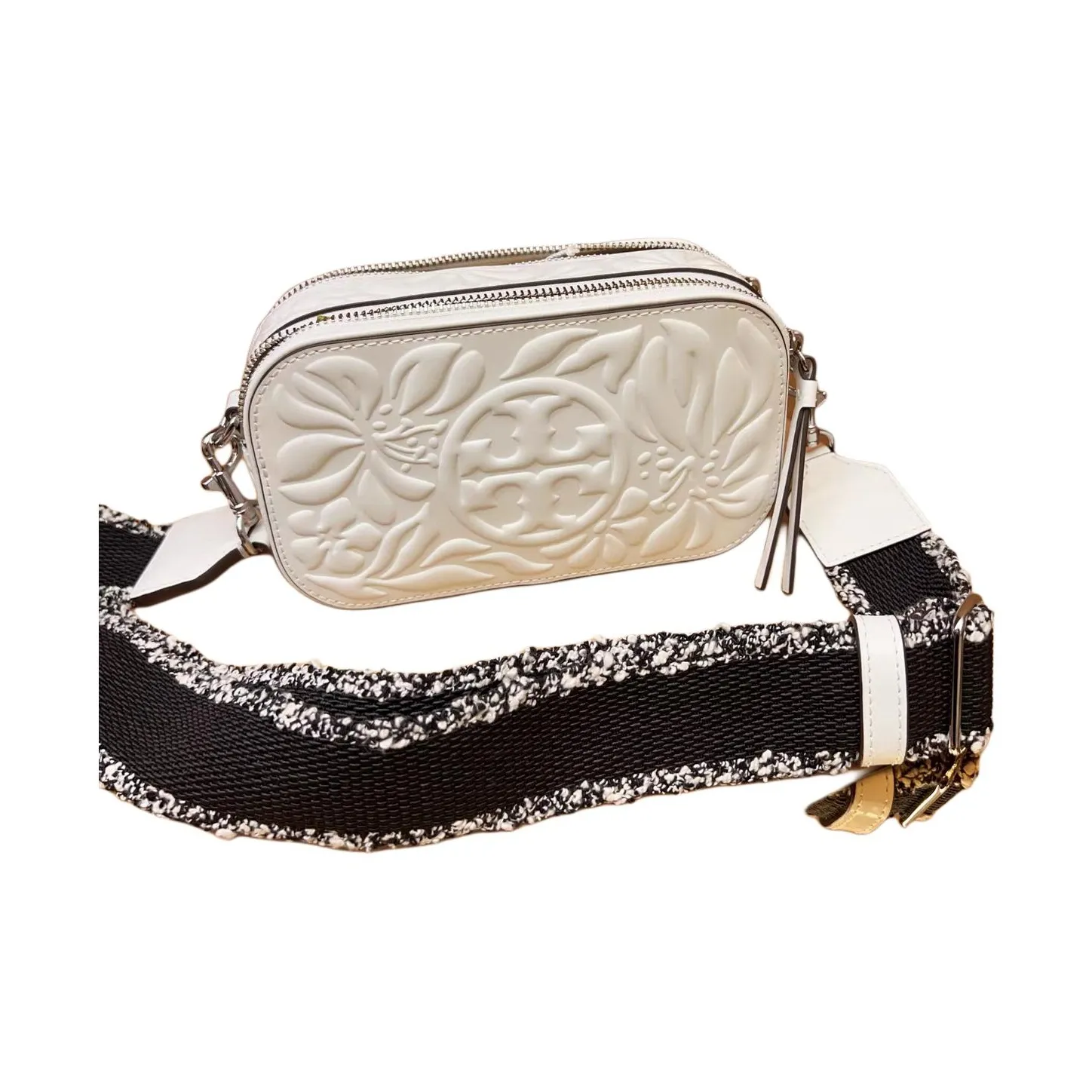 TORY BURCH Miller Кожа Сумка через плечо Стандартная Мини Женская Белая