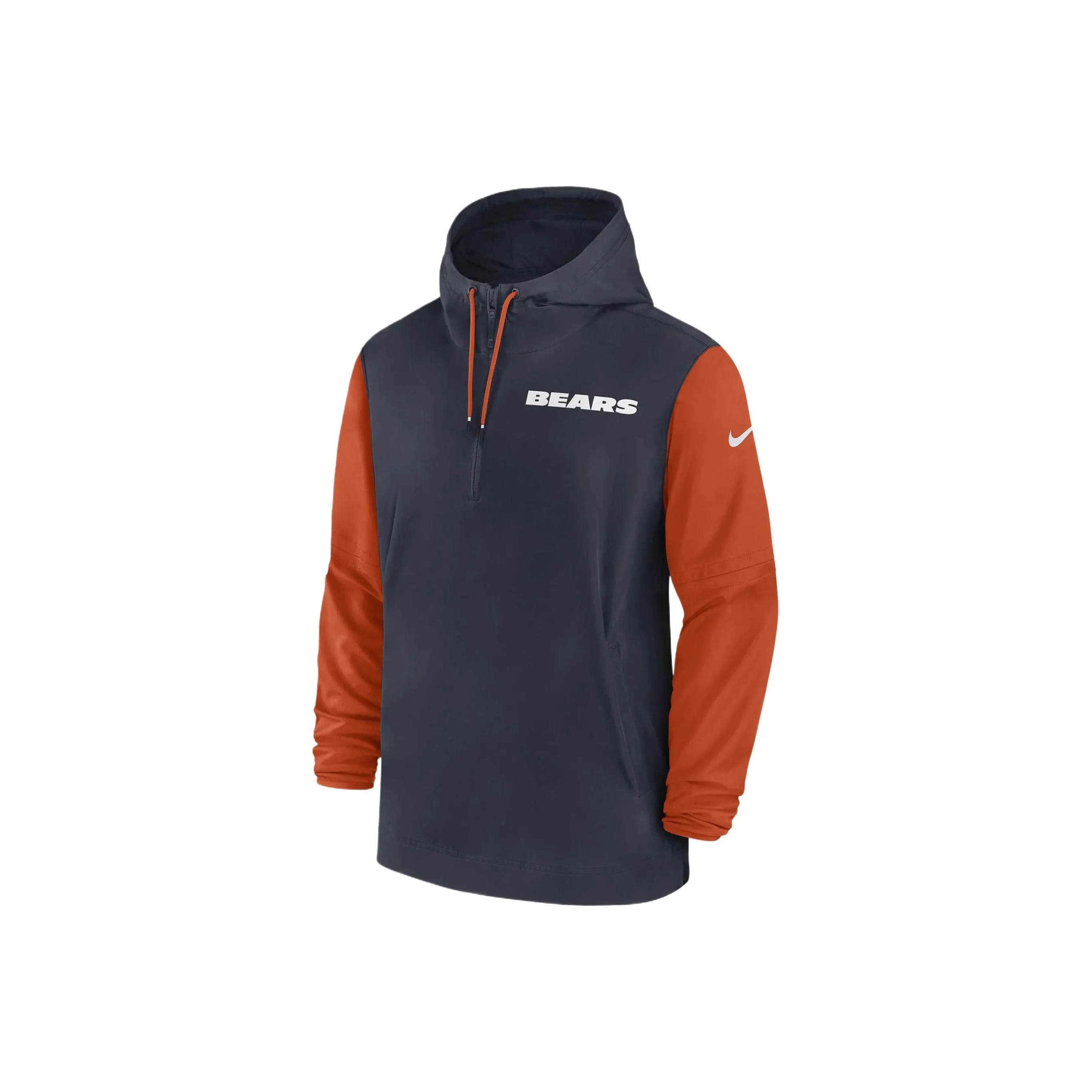Nike Chicago Bears Sideline Pre Game Player Men's Nike Nfl 1/2 Zip Hooded Jacket