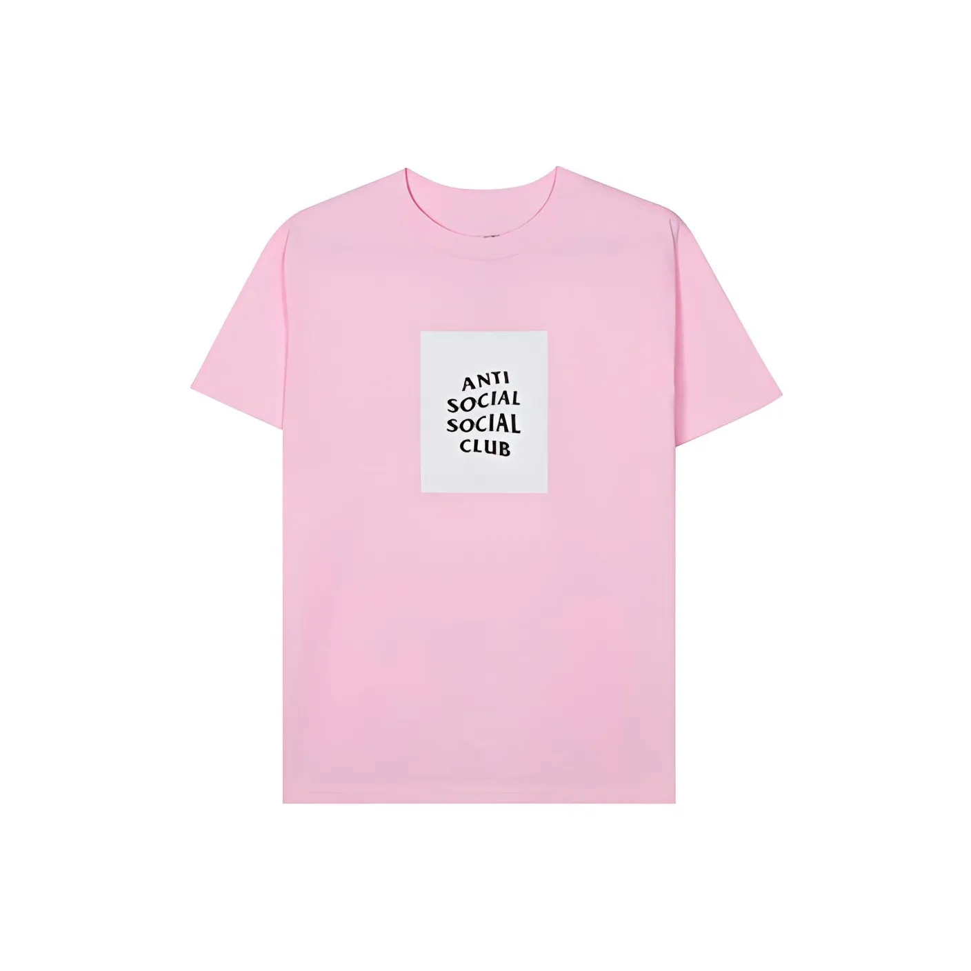 ANTI SOCIAL SOCIAL CLUB CO-TITLED Круглый вырез Облегающая Короткая рукавная рубашка Унисекс Розовая
