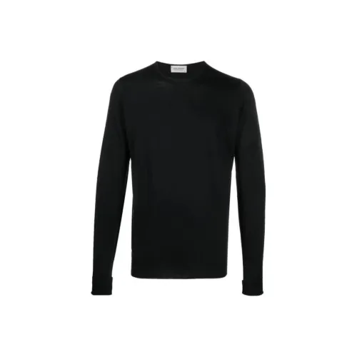 JOHN SMEDLEY Черный Мужские Свитеры
