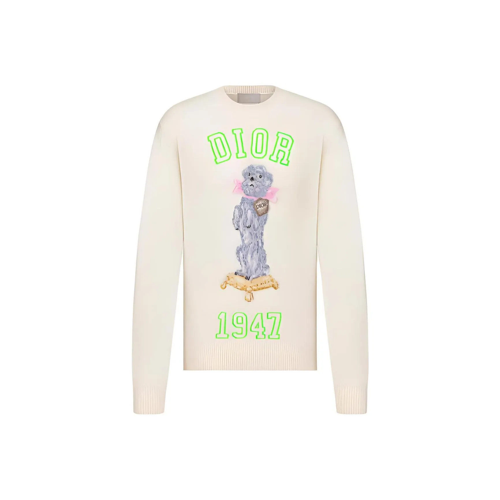 DIOR SS24 Cashmere Sweater Men's Ecru