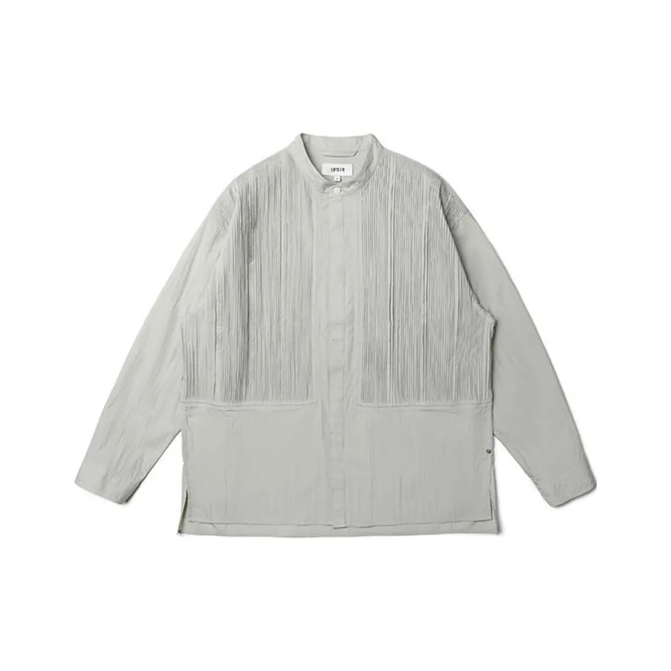 UPXIW Shirts Men's Light Gray