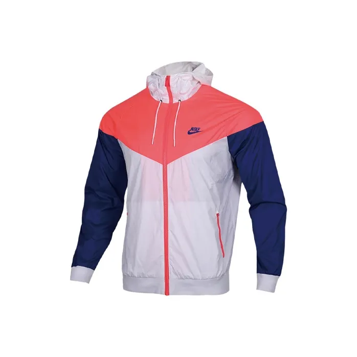 Nike Синий Белый Оранжевый Мужские Куртки
