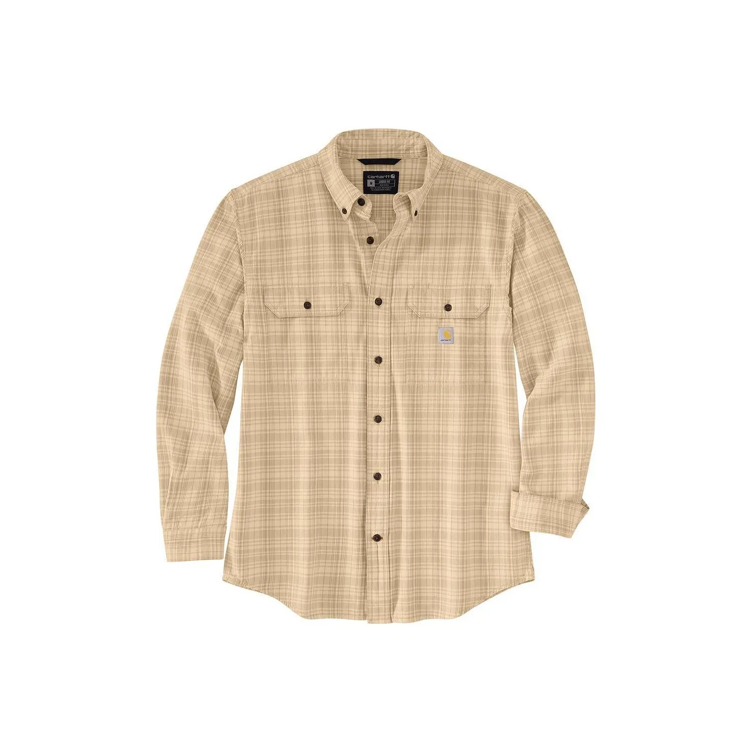 Carhartt 106355 Свободный крой MIDWEIGHT Шамбре Длинный рукав Клетчатая рубашка Свободный крой Мужская