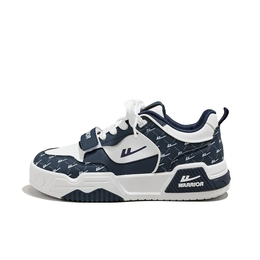 Warrior Low Топ Скейтборд Кроссовки Мужские Белый Темно-Синий