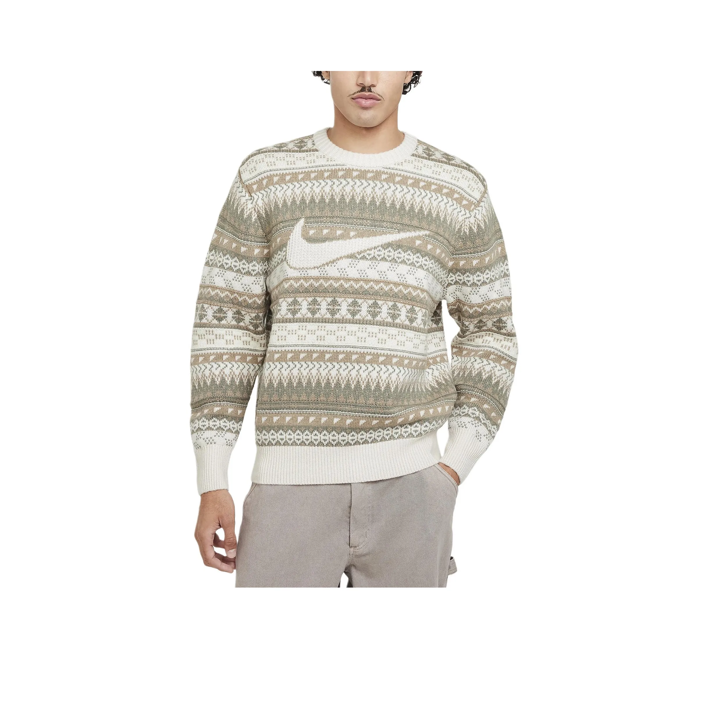 Nike Swoosh Sweaters Men Light Earlwood Brown/Canvas/Khaki
